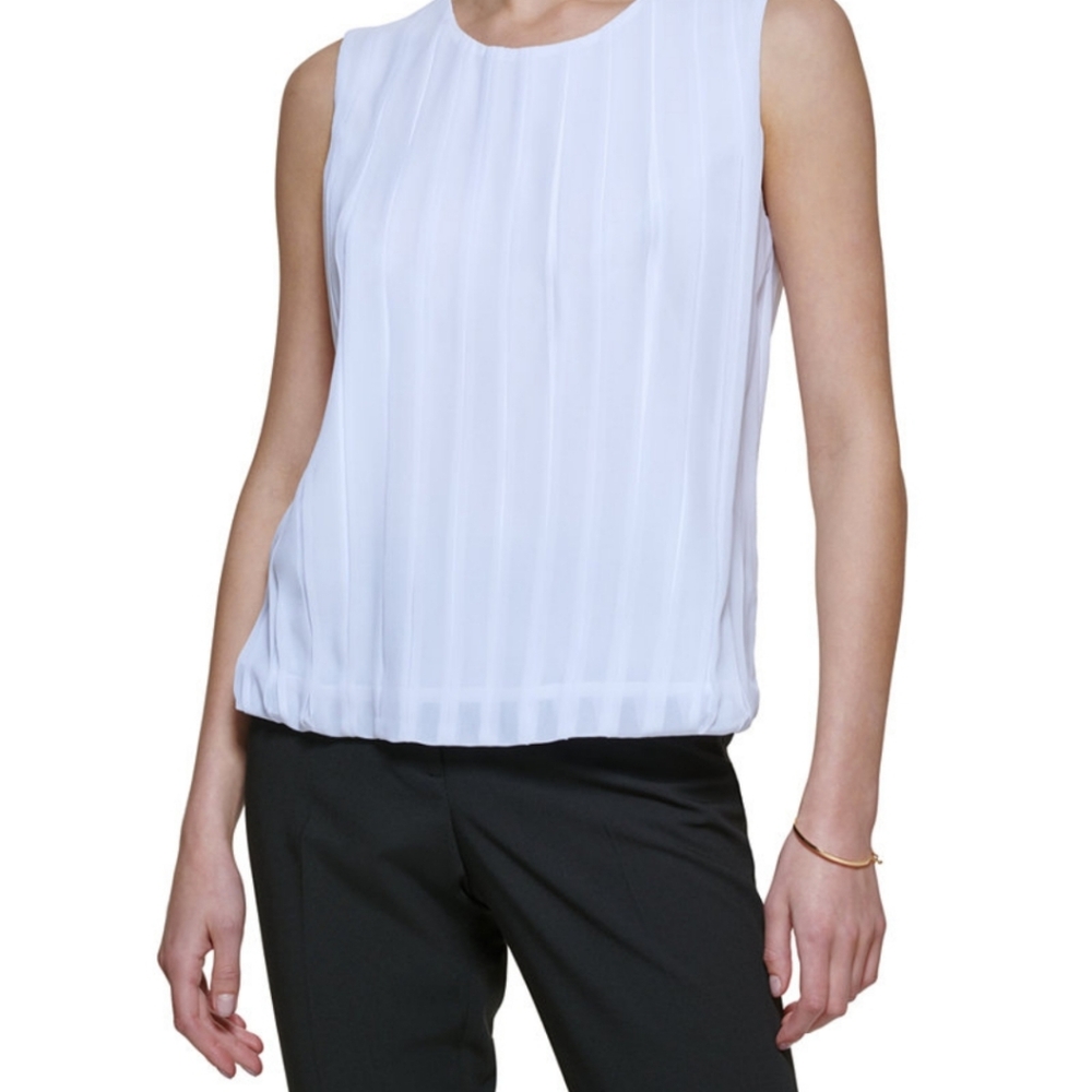 Elegant White Sleeveless Top